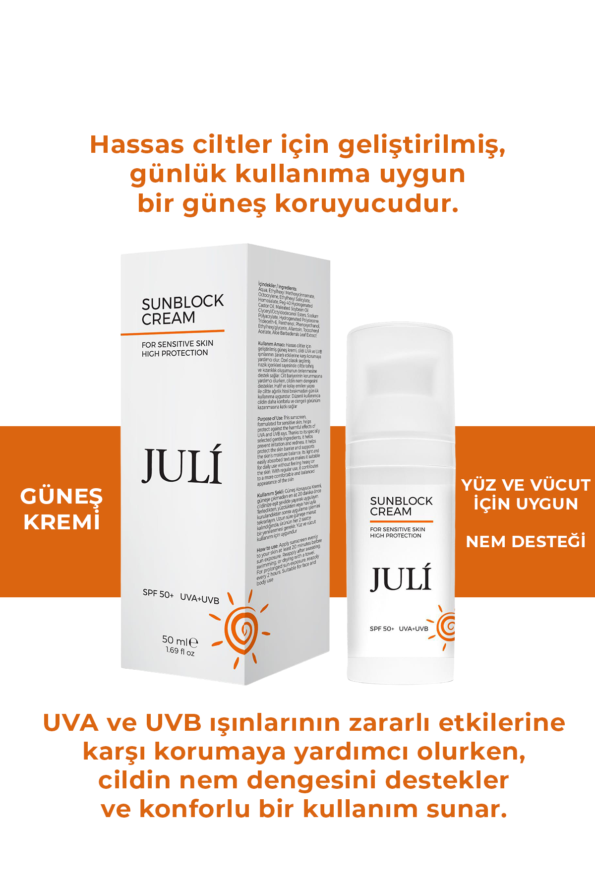 Güneş Kremi SPF50+ PA++++